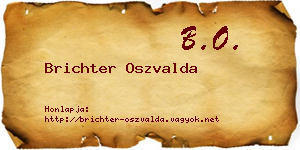 Brichter Oszvalda névjegykártya